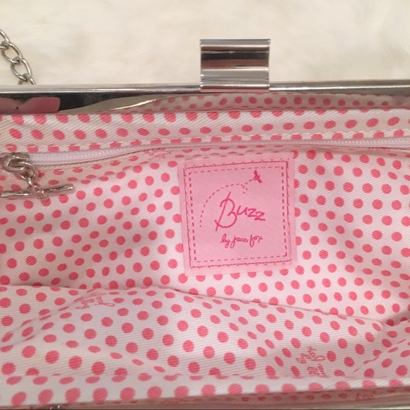 Buzz by Jane Fox Black Eyelet Frame Clutch - Picture 3 of 5